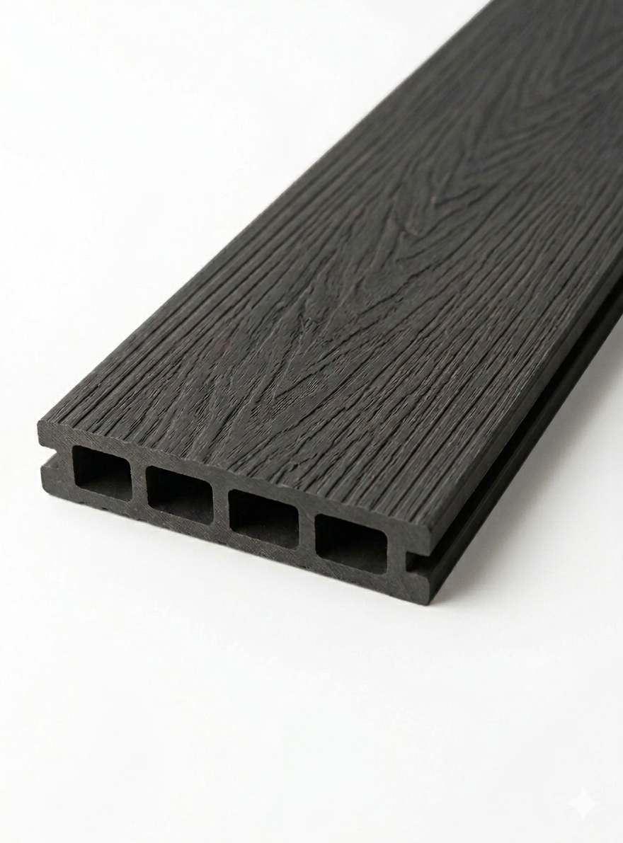 Декинг подова настилка WPC 3D Wood Anthracite 360cm x 15cm x 25mm