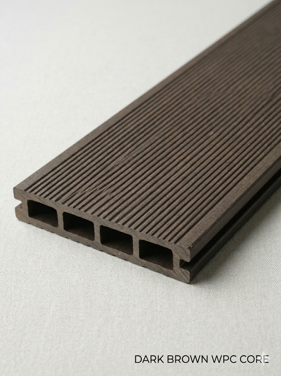 Декинг подова настилка WPC Dark Brown 390cm x 15cm x 25mm