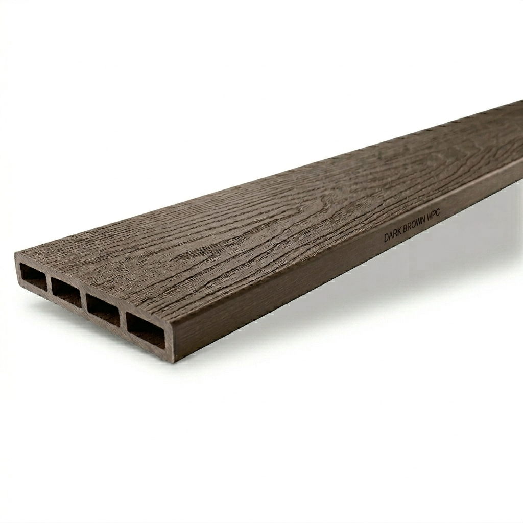 Ограден Декинг WPC 3D Wood Dark Brown 390cm x 13cm x 20mm