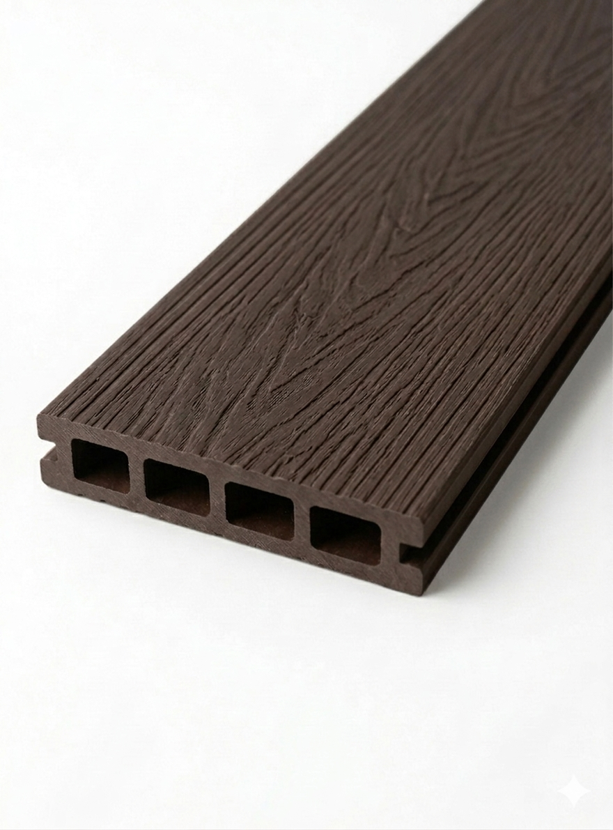 Декинг подова настилка WPC 3D Wood Dark Brown 360cm x 15cm x 25mm