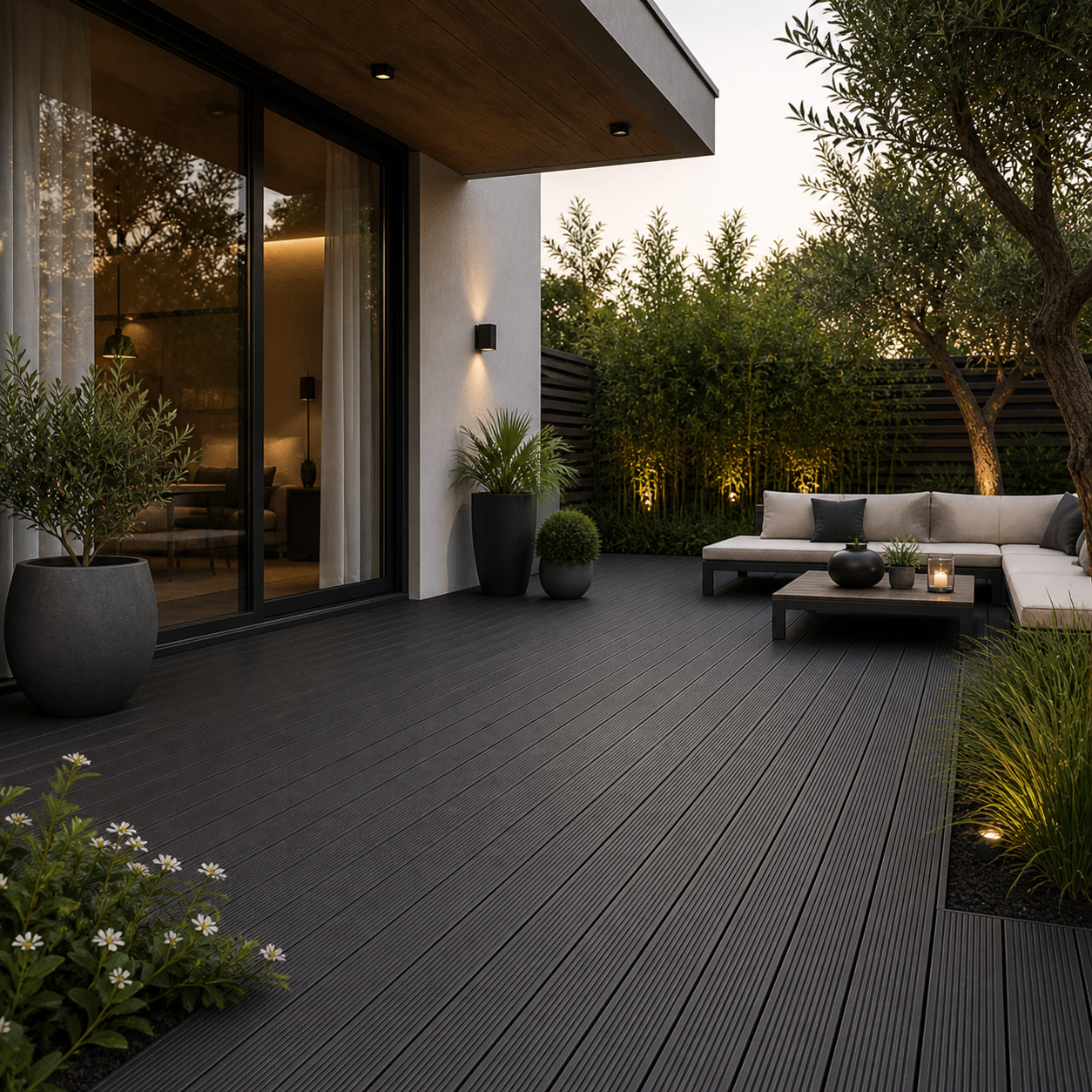 Декинг подова настилка WPC Anthracite 390cm x 15cm x 25mm