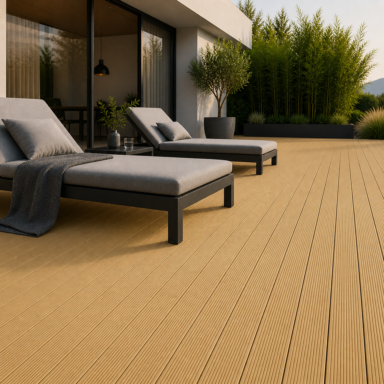 Декинг подова настилка WPC Natural Beige 390cm x 15cm x 25mm