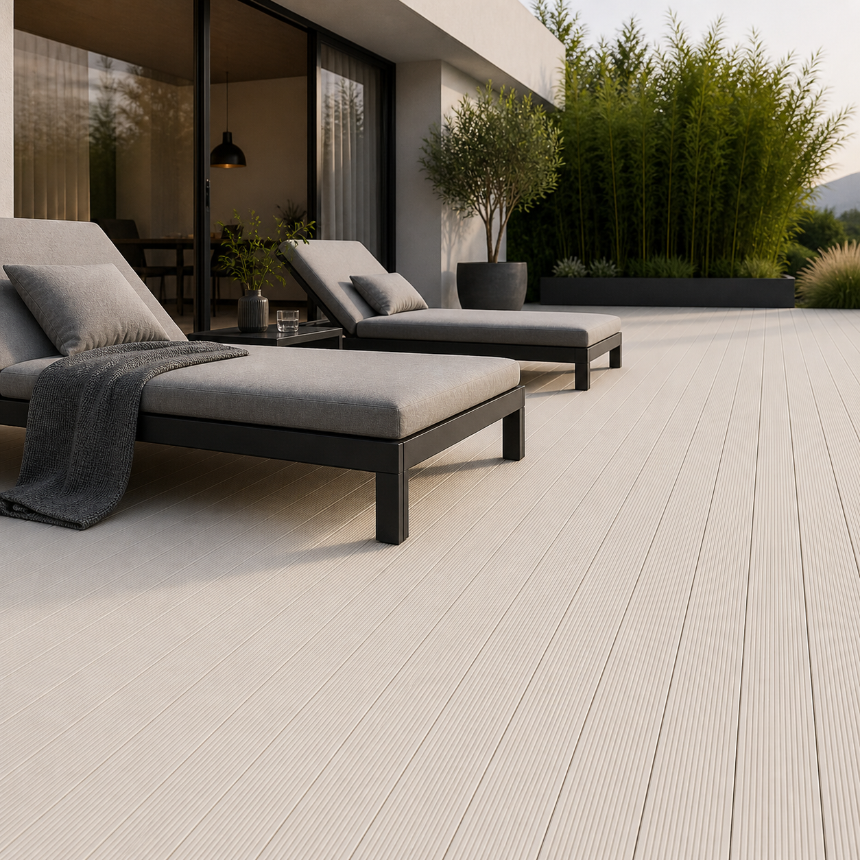 Декинг подова настилка WPC White 390cm x 15cm x 25mm